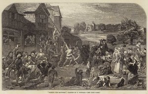 Het oprichten van de meiboom door Frederick Goodall